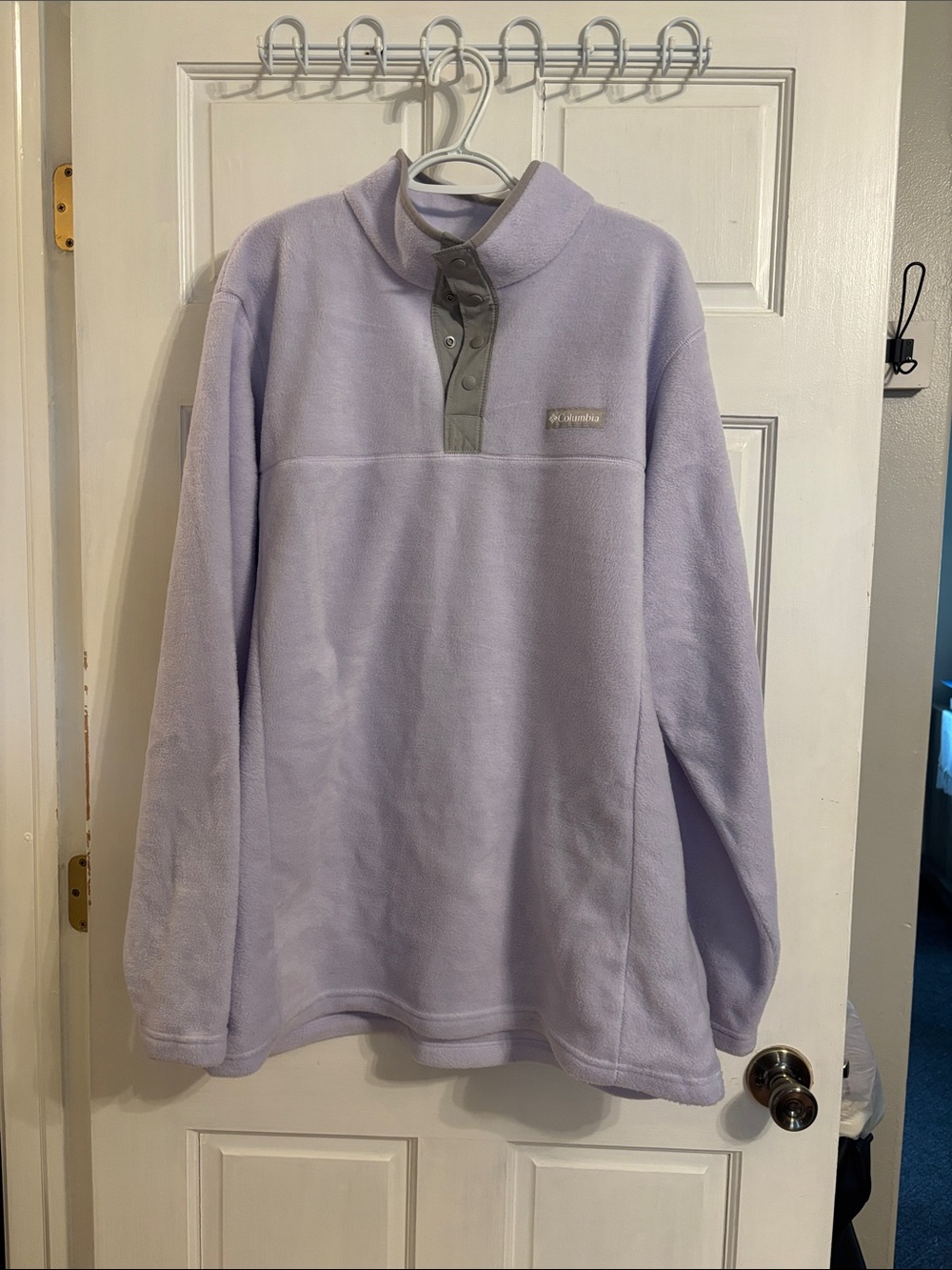 Columbia Men's Light Lavender Snap-Front Fleece Pullover